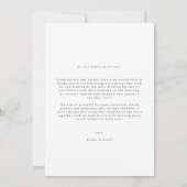 Minimalistisches Foto Hochzeit danke Karte (Rückseite)