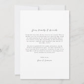 Minimalistisches Foto Hochzeit danke Karte (Rückseite)