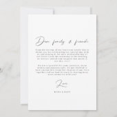 Minimalistisches Foto Hochzeit danke Karte (Rückseite)