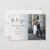 Minimalistisches Foto Hochzeit Dankeschön Karte - (Vorderseite)