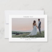 Minimalistisches Foto Hochzeit Dankeschön-Karte Dankeskarte (Vorderseite)