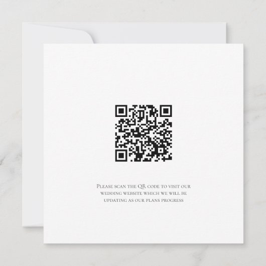 Minimalistisches Foto Hochzeit Das Datum speichern Einladung (Rückseite)