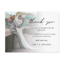 Minimalistisches Foto-Hochzeit-Foto Vielen Dank Po