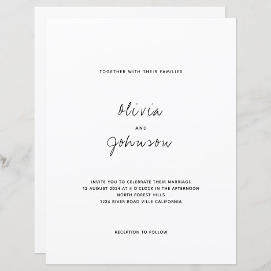 MINIMALISTISCHES Foto-Hochzeit im HAUSHALT (Vorne/Hinten)