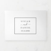 Minimalistisches Foto Hochzeit in einem Dreifach Gefaltete Einladung (Cover)