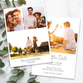 Minimalistisches Foto Hochzeit Save The Date