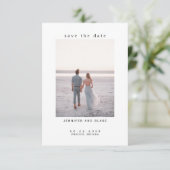 Minimalistisches Foto Hochzeit speichern Sie das D (Stehend Vorderseite)