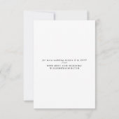 Minimalistisches Foto Hochzeit speichern Sie das D (Rückseite)