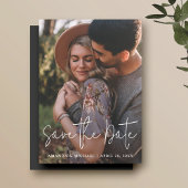 Minimalistisches Foto Hochzeit Speichern Sie das D Magneteinladung