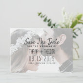 Minimalistisches Foto Hochzeit speichern Sie das D Save The Date (Stehend Vorderseite)