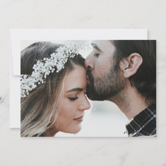 Minimalistisches Foto Hochzeit speichern Sie das D Save The Date (Rückseite)