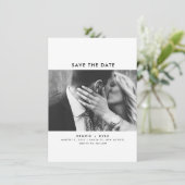 Minimalistisches Foto Hochzeit speichern Sie das D Save The Date (Stehend Vorderseite)