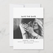 Minimalistisches Foto Hochzeit speichern Sie das D Save The Date (Vorderseite)