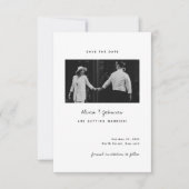 Minimalistisches Foto Hochzeit speichern Sie das D Save The Date (Vorderseite)