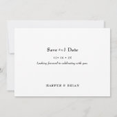 Minimalistisches Foto Hochzeit Speichern Sie die D Einladung (Rückseite)