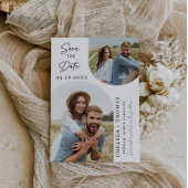 Minimalistisches Foto Hochzeit Speichern Sie die D Einladung