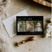 Minimalistisches Foto Hochzeit Speichern Sie die D Einladung