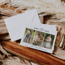 Minimalistisches Foto Hochzeit Speichern Sie die D