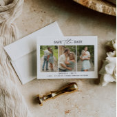 Minimalistisches Foto Hochzeit Speichern Sie die D Einladung