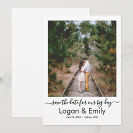 Minimalistisches Foto Hochzeit speichern Sie die D Save The Date