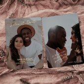 Minimalistisches Foto Hochzeit speichert das Datum Folieneinladung