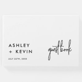 Minimalistisches Foto Hochzeit Unterschrift Gästeb Gästebuch