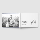Minimalistisches Foto Hochzeit Unterschrift Gästeb Gästebuch (Voll)
