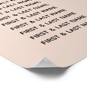 Minimalistisches Foto Hochzeitskarte in rosa Poster (Ecke)