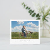 Minimalistisches Foto Hochzeitsszenario speichern (Stehend Vorderseite)