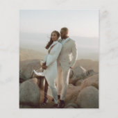 Minimalistisches Foto Hochzeitsszenario speichern (Rückseite)