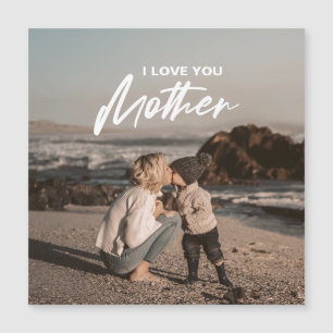 Minimalistisches Foto Ich liebe dich Mutter Gesche Magnetkarte