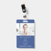 Minimalistisches Foto-ID-Logo Blau Ausweis (Vorderseite mit Clip)