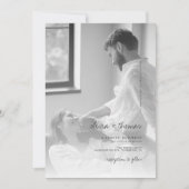 Minimalistisches Foto intime Hochzeit Einladung (Vorderseite)