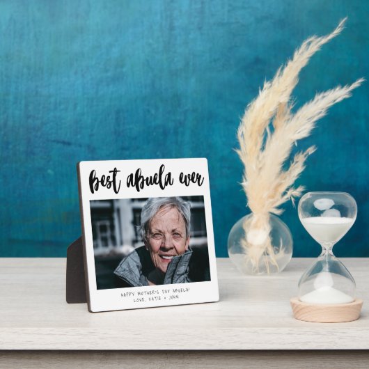 Minimalistisches Foto Kalligrafie Bestes Abuela-Ge Fotoplatte (InSitu)