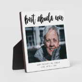 Minimalistisches Foto Kalligrafie Bestes Abuela-Ge Fotoplatte (Vorderseite)