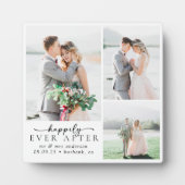 Minimalistisches Foto Kalligrafie-Hochzeit Fotoplatte (Vorderseite)