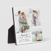 Minimalistisches Foto Kalligrafie-Hochzeit Fotoplatte (Vorderseite)