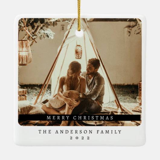 Minimalistisches Foto Keramikornament (Rückseite)