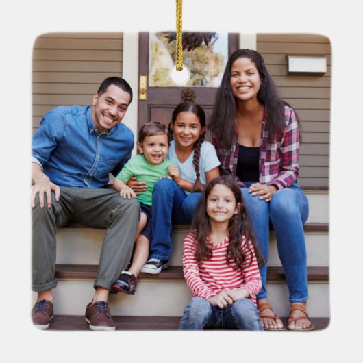 Minimalistisches Foto Keramikornament (Rückseite)