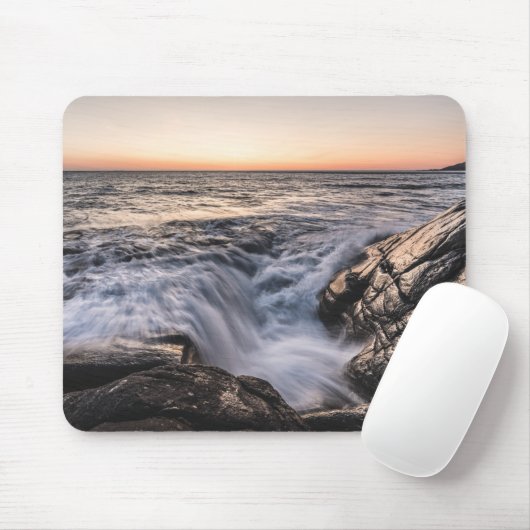 Minimalistisches Foto Küstenlandschaft Mousepad (Mit Mouse)