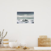 Minimalistisches Foto Küstenlandschaft Poster (Küche)
