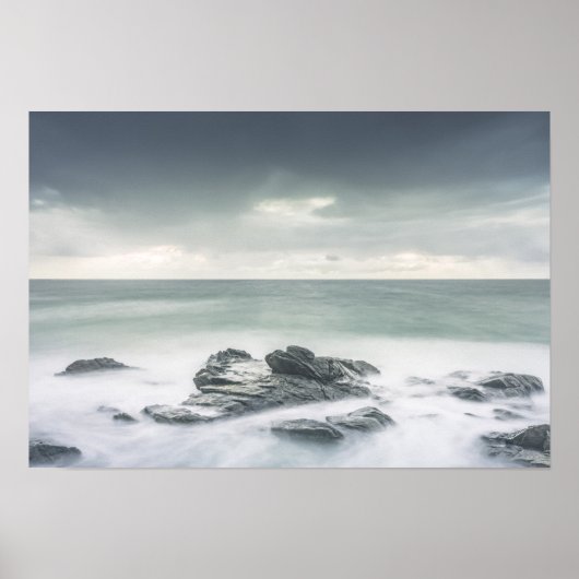 Minimalistisches Foto Küstenlandschaft Poster (Vorne)