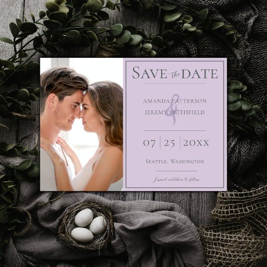 Minimalistisches Foto | Lavendel Save the Date