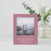 Minimalistisches Foto Mauve HAUSHALT Hochzeit Einl (Stehend Vorderseite)