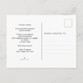 Minimalistisches Foto mit elegantem Skript Ankündigungspostkarte (Rückseite)