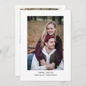 Minimalistisches Foto mit elegantem Skript Save The Date (Vorne/Hinten)