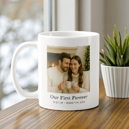 Minimalistisches Foto mit personalisiertem Text al Kaffeetasse
