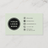 Minimalistisches Foto mit QR-Code anzeigen Visitenkarte (Rückseite)