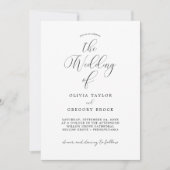 Minimalistisches Foto mit QR Code Hochzeitsempfang Einladung (Vorderseite)