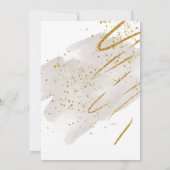 Minimalistisches Foto mit schwarzem Gold Save The Date (Rückseite)